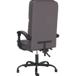 vidaXL Mobiliario De Oficina-Silla de oficina reclinable masaje cuero sintético