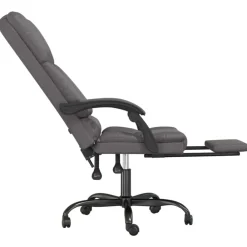 vidaXL Mobiliario De Oficina-Silla de oficina reclinable masaje cuero sintético