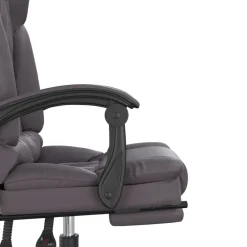 vidaXL Mobiliario De Oficina-Silla de oficina reclinable masaje cuero sintético