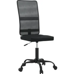 vidaXL Silla de oficina tela de malla negra Negro