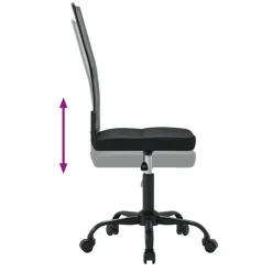 vidaXL Silla de oficina tela de malla negra Negro