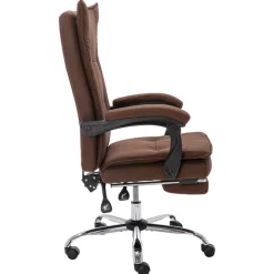 vidaXL Mobiliario De Oficina-Silla de oficina tela marrón