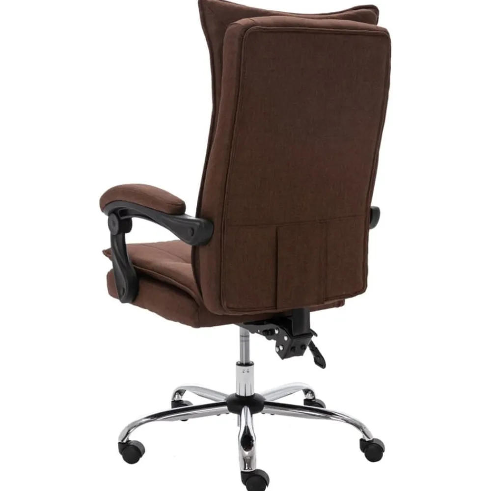 vidaXL Silla de oficina tela marrón Marrón