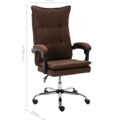 vidaXL Silla de oficina tela marrón Marrón