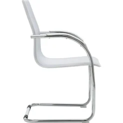 vidaXL Mobiliario De Oficina-Silla de oficina voladiza de cuero sintético