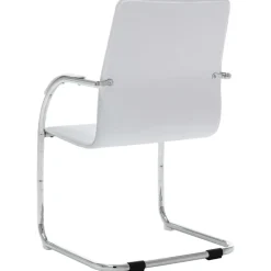 vidaXL Mobiliario De Oficina-Silla de oficina voladiza de cuero sintético