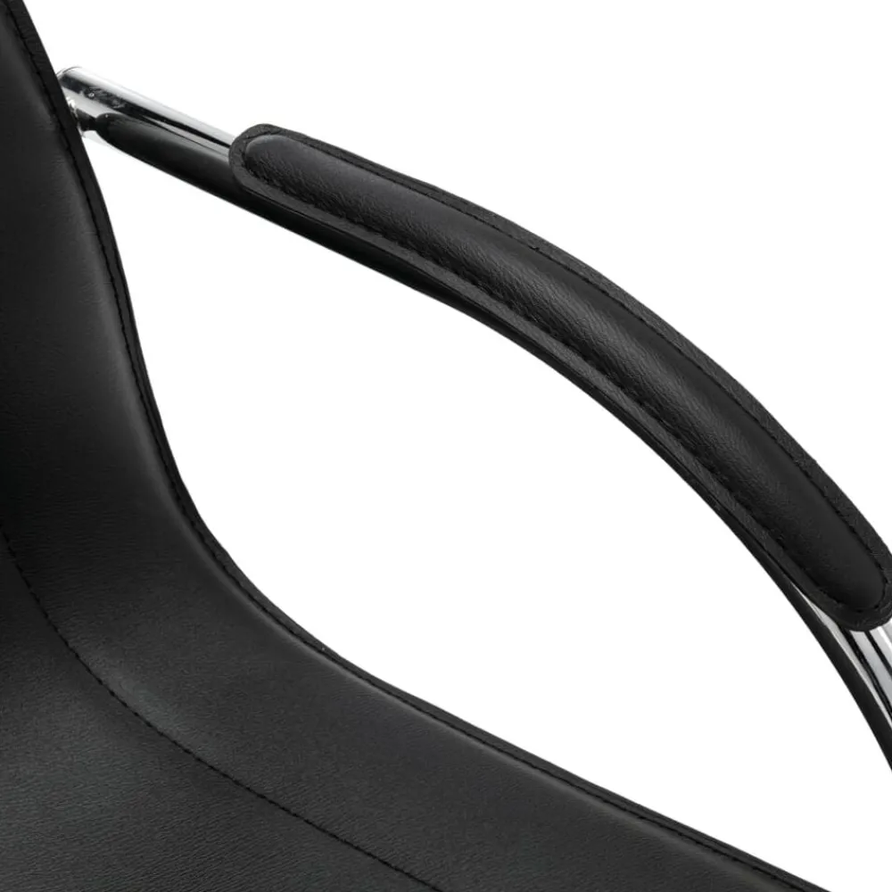 vidaXL Mobiliario De Oficina-Silla de oficina voladiza de cuero sintético negra