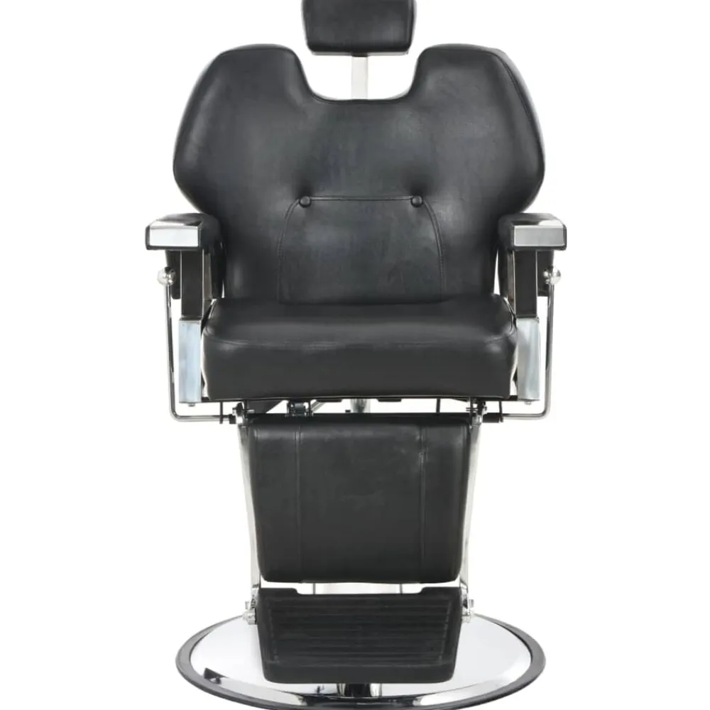 vidaXL Silla de peluquería de cuero sintético negra 72x68x98 cm Sale