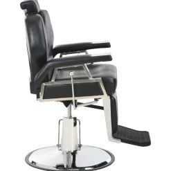 vidaXL Silla de peluquería de cuero sintético negra 72x68x98 cm Sale