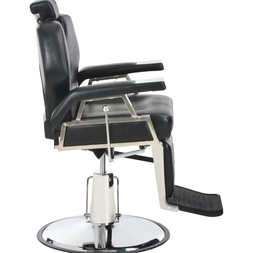 vidaXL Silla de peluquería de cuero sintético negra 72x68x98 cm Sale