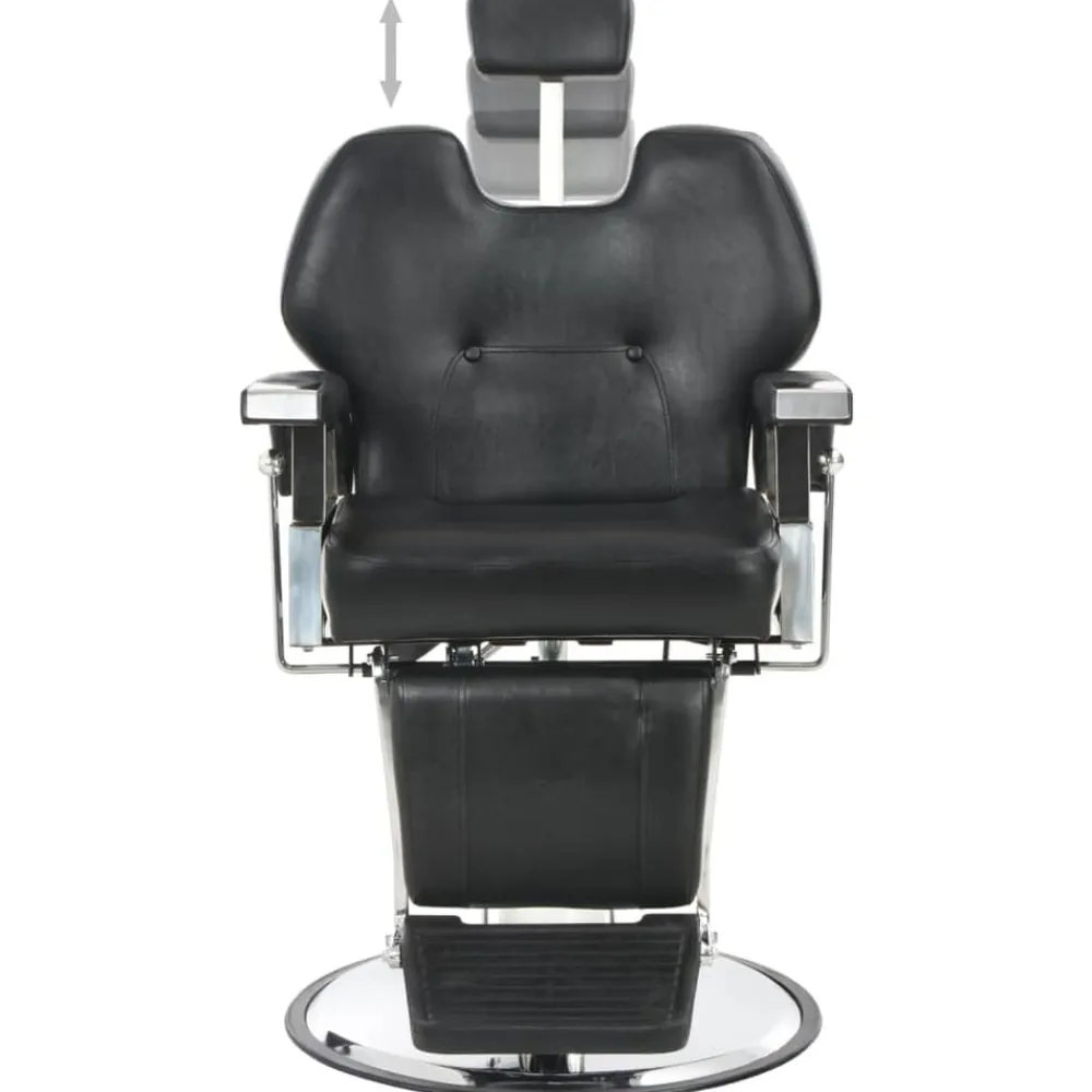 vidaXL Silla de peluquería de cuero sintético negra 72x68x98 cm Sale