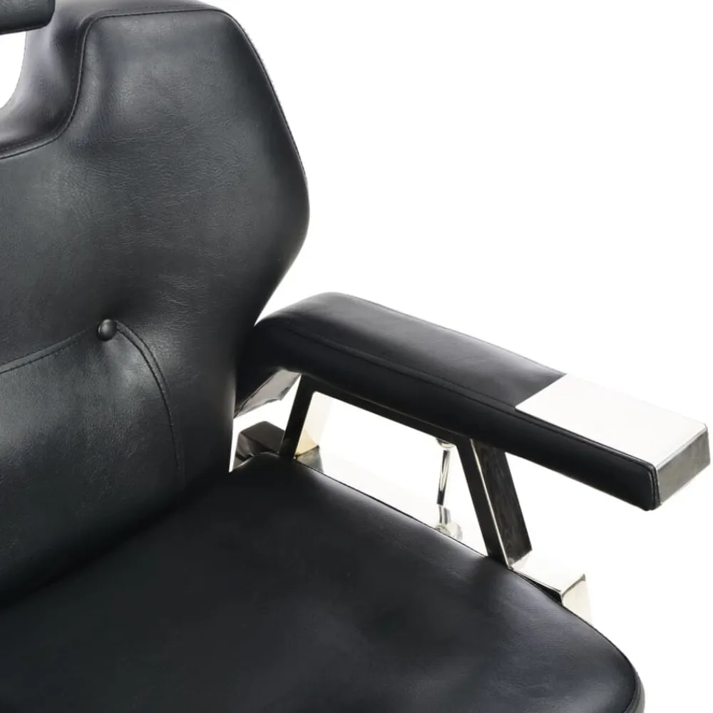 vidaXL Silla de peluquería de cuero sintético negra 72x68x98 cm Sale