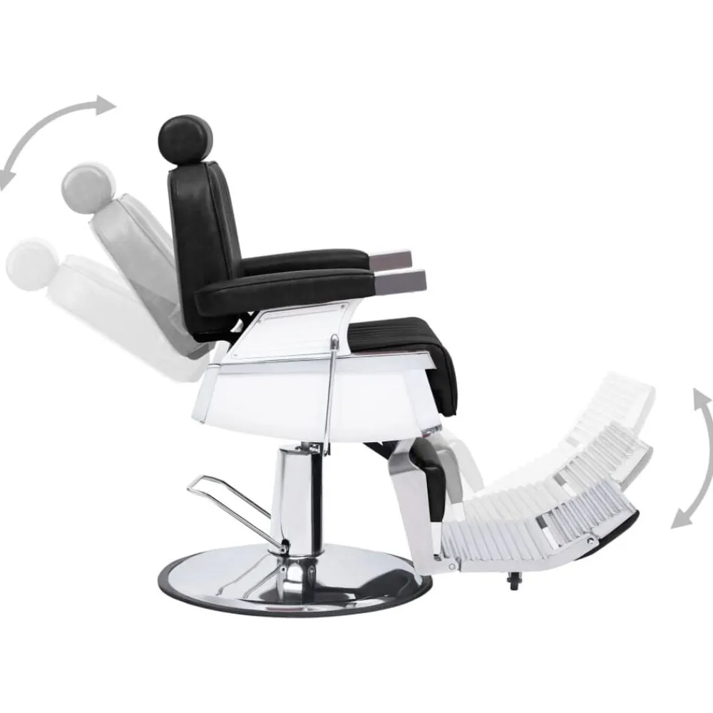 vidaXL Peluquería Y Cosmética-Silla de peluquería de cuero sintético 68x69x116 cm