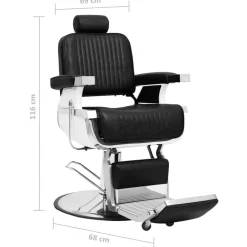 vidaXL Peluquería Y Cosmética-Silla de peluquería de cuero sintético 68x69x116 cm