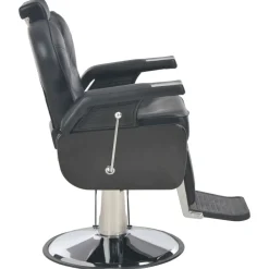 vidaXL Peluquería Y Cosmética-Silla de peluquería de cuero sintético negra 72x68x98 cm