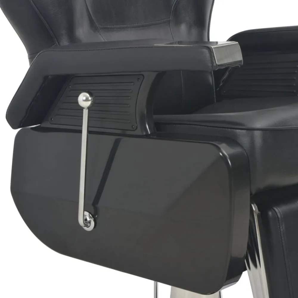 vidaXL Peluquería Y Cosmética-Silla de peluquería de cuero sintético negra 72x68x98 cm