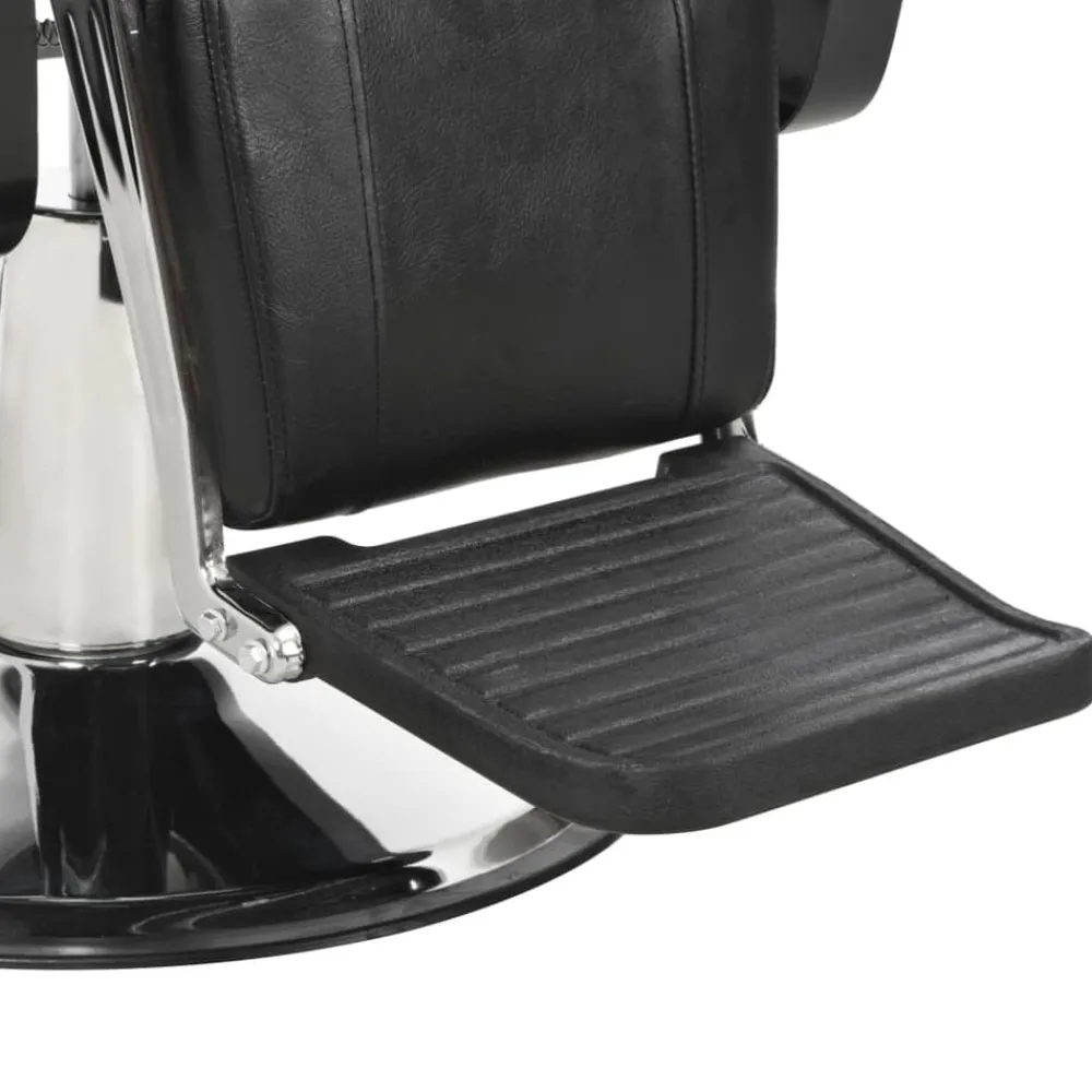 vidaXL Peluquería Y Cosmética-Silla de peluquería de cuero sintético negra 72x68x98 cm