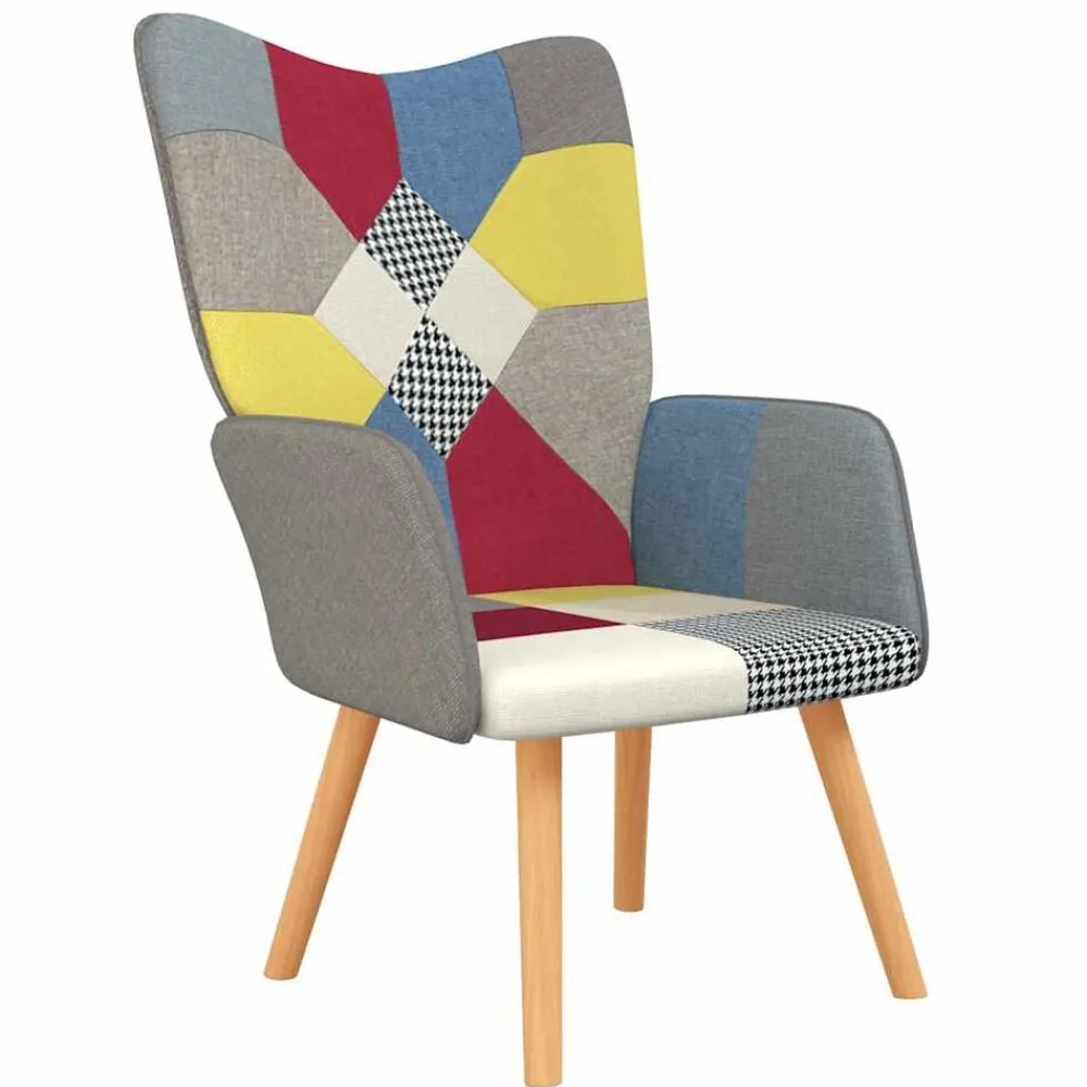 vidaXL Sillas-Silla de relajación de tela patchwork