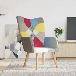 vidaXL Sillas-Silla de relajación de tela patchwork