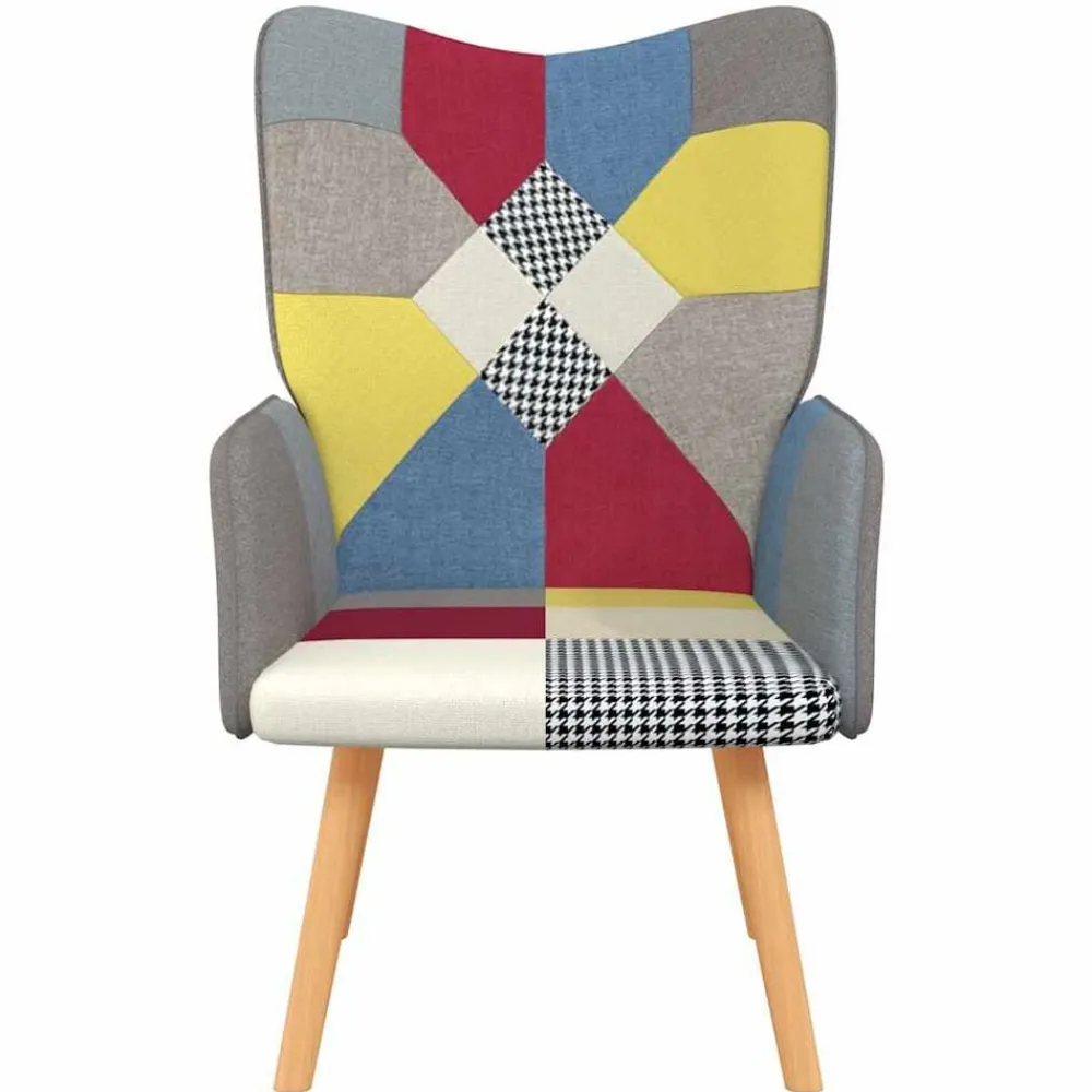 vidaXL Sillas-Silla de relajación de tela patchwork