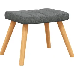 vidaXL Silla de relajación con reposapiés de tela Gris oscuro Best