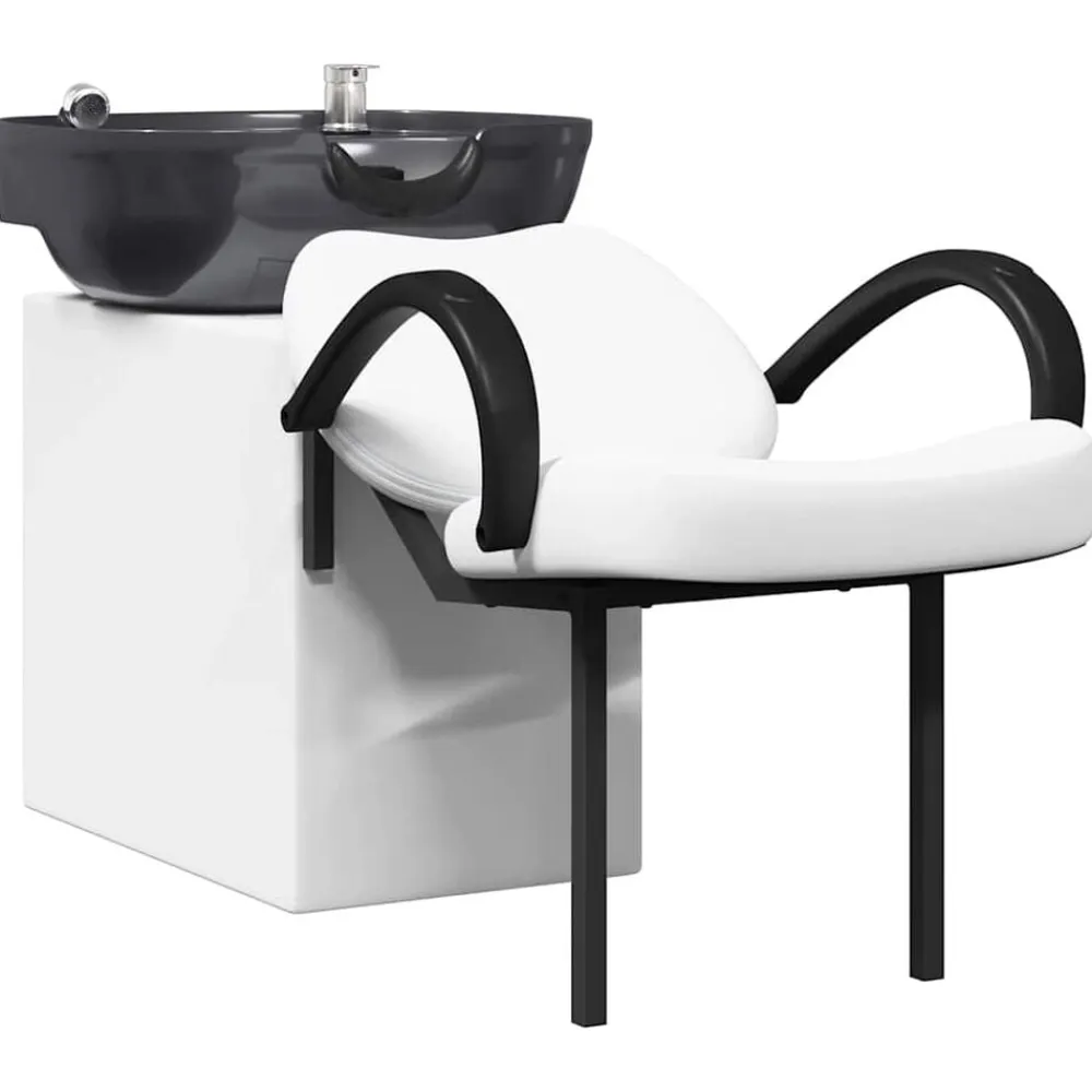 vidaXL Peluquería Y Cosmética-Silla de Shampoo Manual 136 x 60 x 92 cm PVC