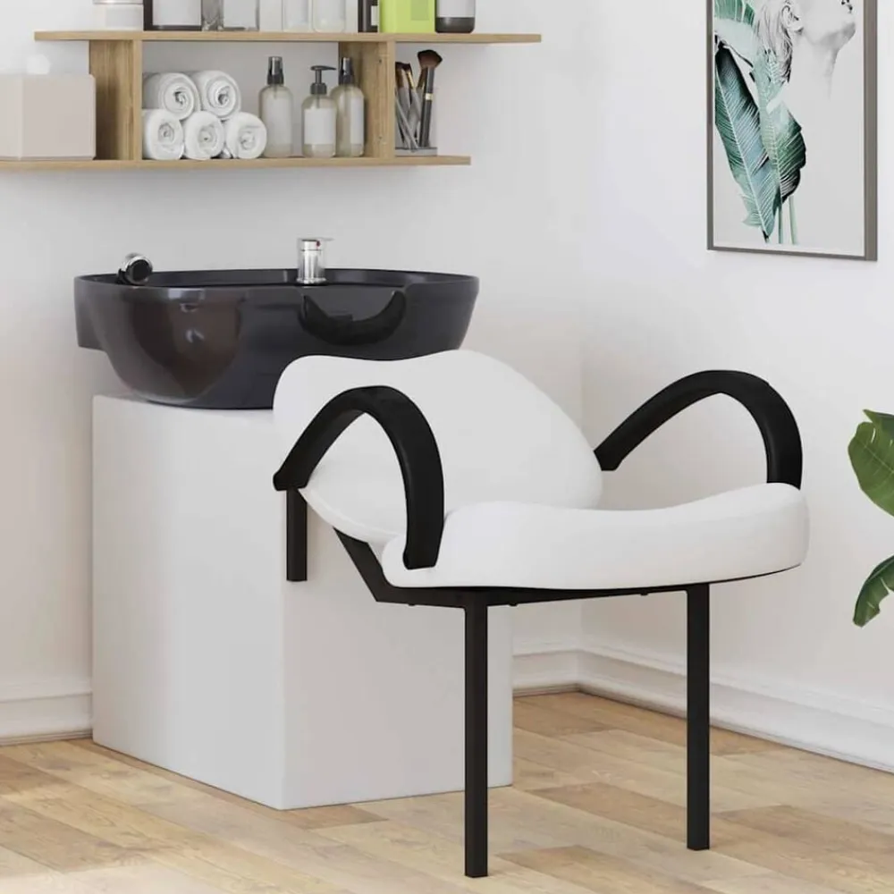 vidaXL Peluquería Y Cosmética-Silla de Shampoo Manual 136 x 60 x 92 cm PVC