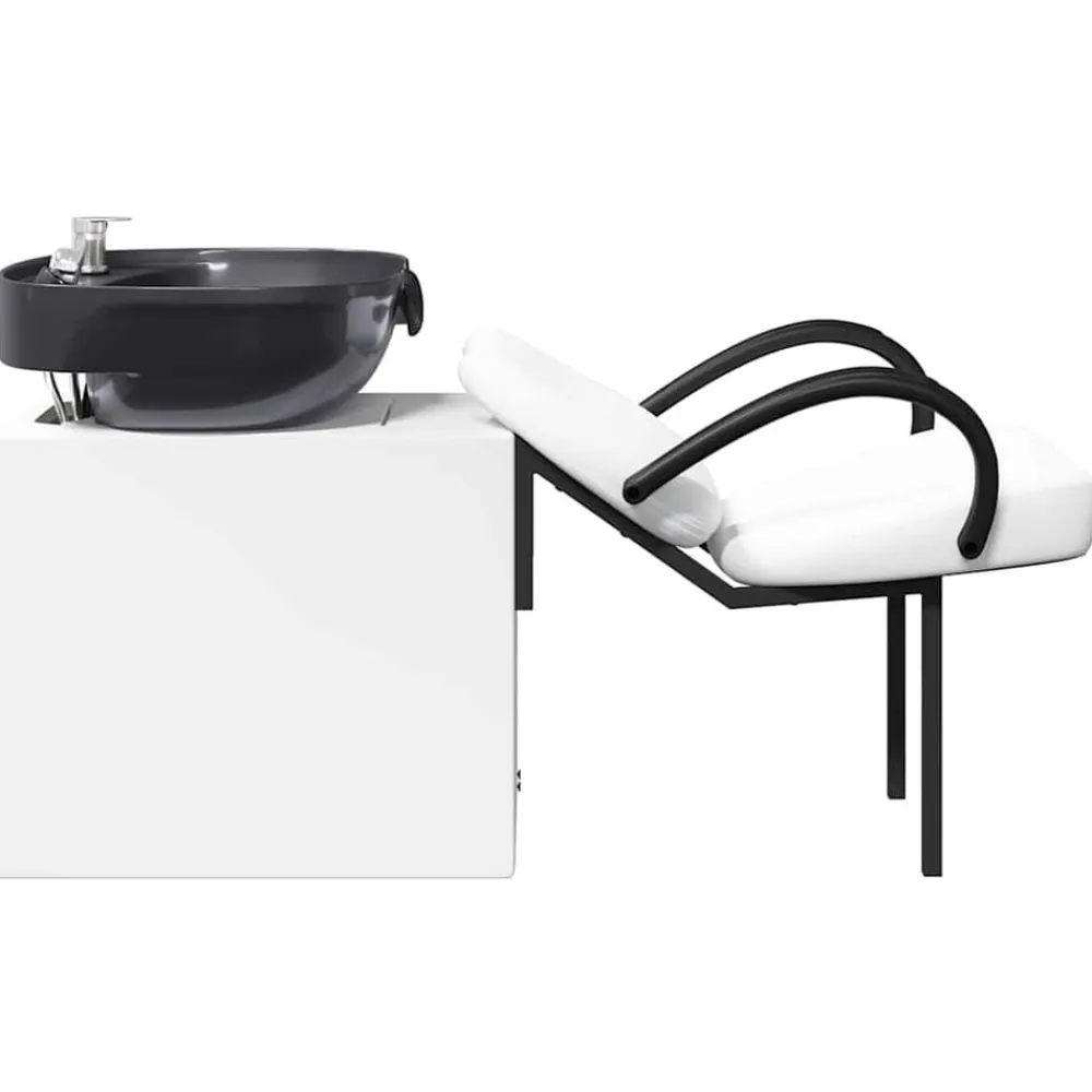 vidaXL Peluquería Y Cosmética-Silla de Shampoo Manual 136 x 60 x 92 cm PVC