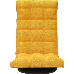 vidaXL Silla de suelo giratoria de tela Amarillo mostaza Sale