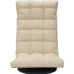 vidaXL Silla de suelo giratoria de tela Crema Outlet