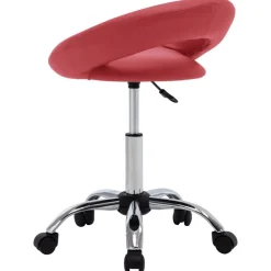 vidaXL Mobiliario De Oficina-Silla de trabajo con ruedas cuero sintético rojo tinto