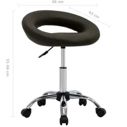 vidaXL Mobiliario De Oficina-Silla de trabajo con ruedas cuero sintético marrón