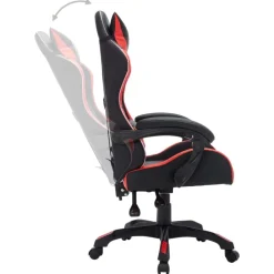 vidaXL Mobiliario De Oficina-Silla gaming con luces LED RGB cuero sintético