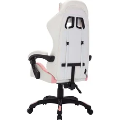 vidaXL Silla gaming con luces LED RGB cuero sintético Rosa y negro Hot