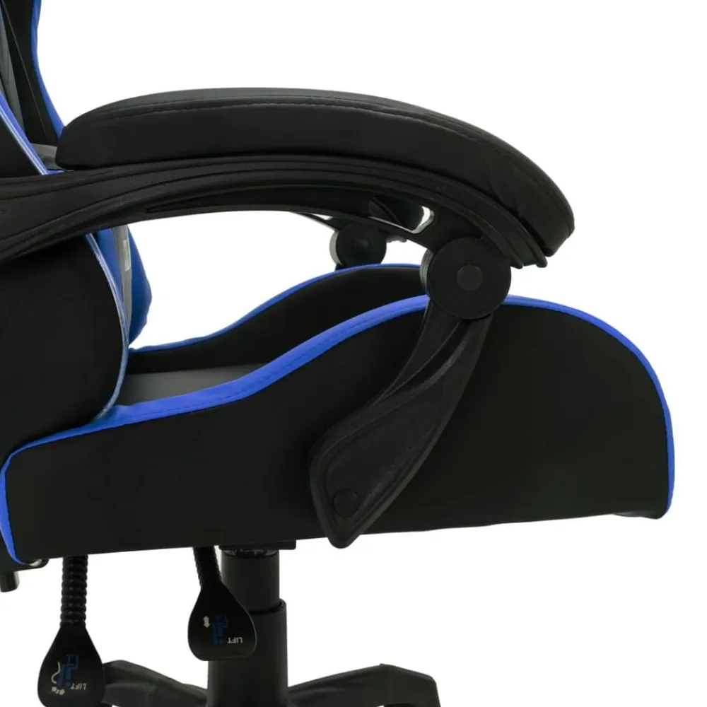 vidaXL Mobiliario De Oficina-Silla gaming con luces LED RGB cuero sintético