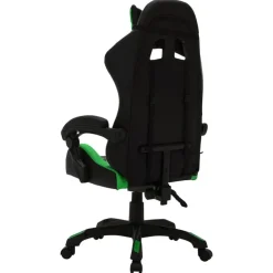 vidaXL Mobiliario De Oficina-Silla gaming con luces LED RGB cuero sintético