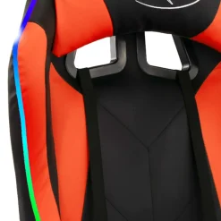 vidaXL Mobiliario De Oficina-Silla gaming con luces LED RGB cuero sintético