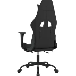 vidaXL Sillas-Silla gaming con reposapiés tela