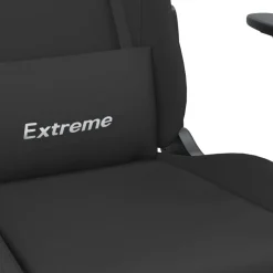 vidaXL Sillas-Silla gaming con reposapiés tela