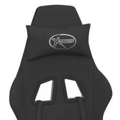 vidaXL Sillas-Silla gaming con reposapiés tela