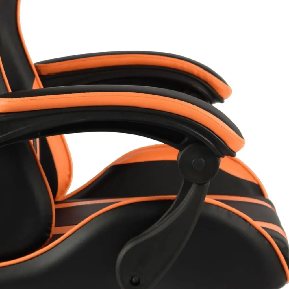 vidaXL Mobiliario De Oficina-Silla gaming con reposapiés cuero sintético negro y