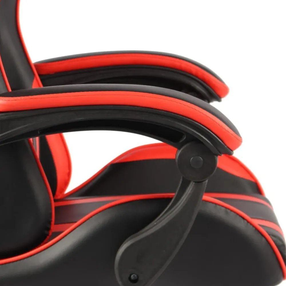 vidaXL Mobiliario De Oficina-Silla gaming con reposapiés cuero sintético negro y