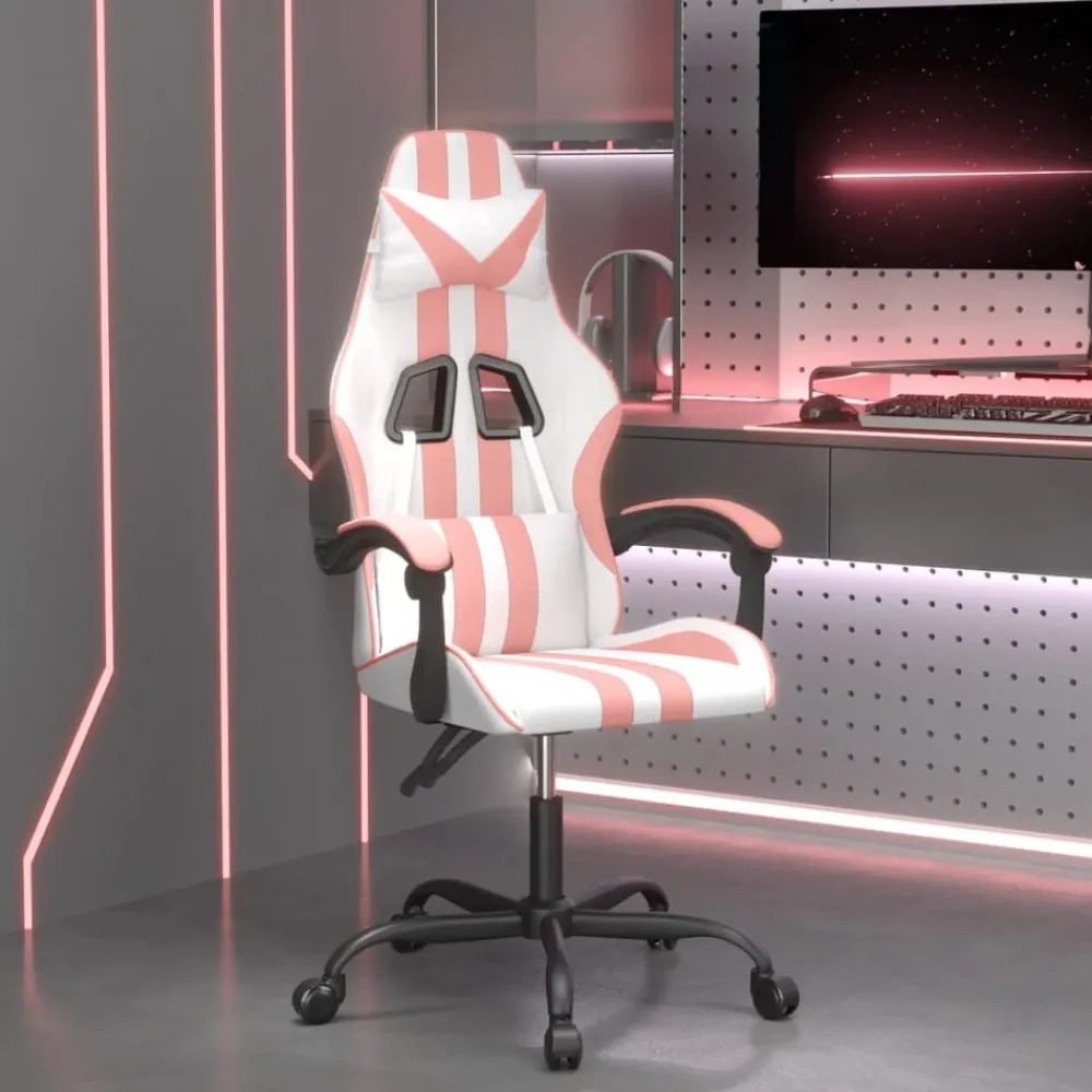 vidaXL Sillas-Silla gaming cuero sintético