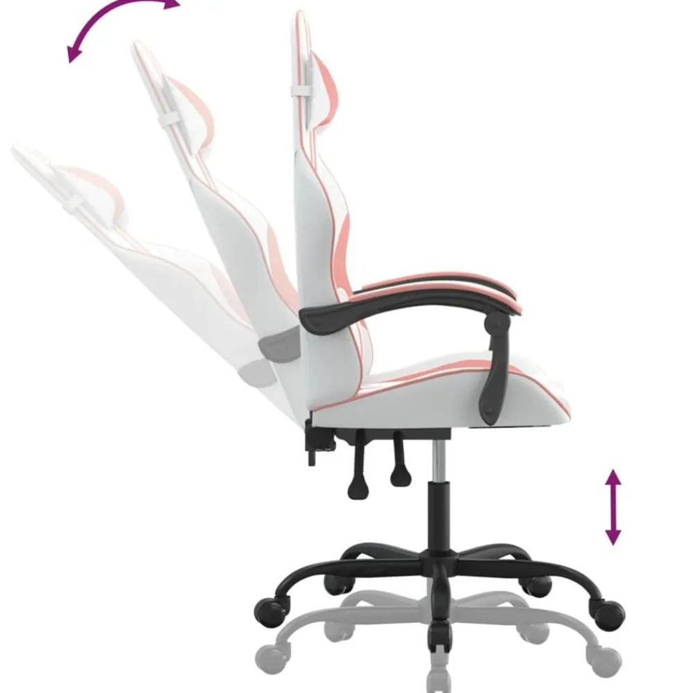 vidaXL Sillas-Silla gaming cuero sintético