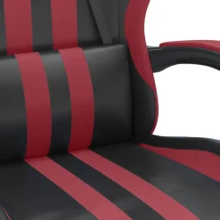 vidaXL Silla gaming cuero sintético negro y rojo vino tinto Negro y rojo tinto Discount
