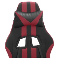 vidaXL Silla gaming cuero sintético negro y rojo vino tinto Negro y rojo tinto Discount