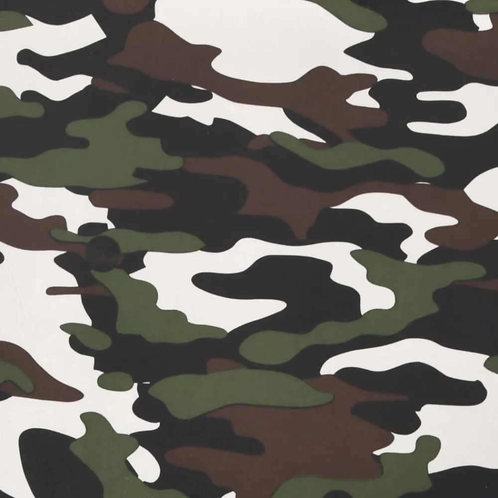 vidaXL Silla gaming cuero sintético Negro y camuflaje Clearance