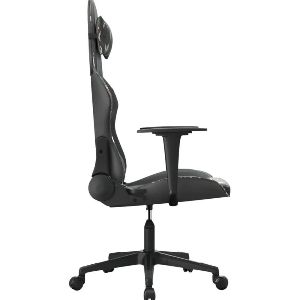vidaXL Silla gaming cuero sintético Negro y camuflaje Clearance