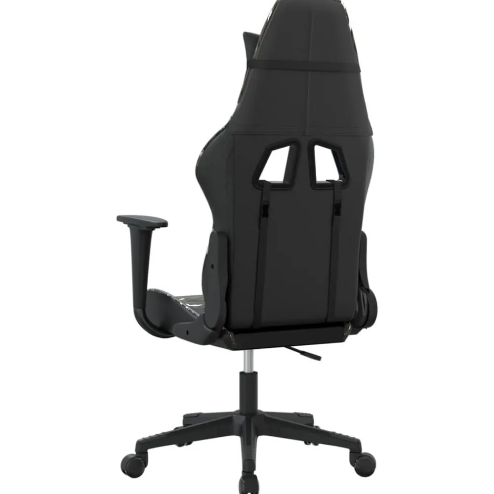 vidaXL Silla gaming cuero sintético Negro y camuflaje Clearance