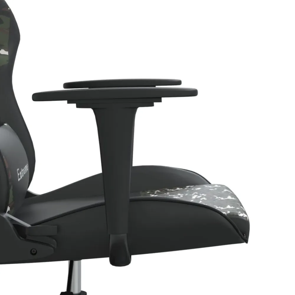 vidaXL Silla gaming cuero sintético Negro y camuflaje Clearance